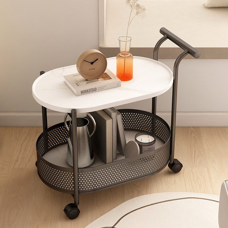客厅沙发边几可移动小推车茶几带轮创意简约沙发小推车零食置物架