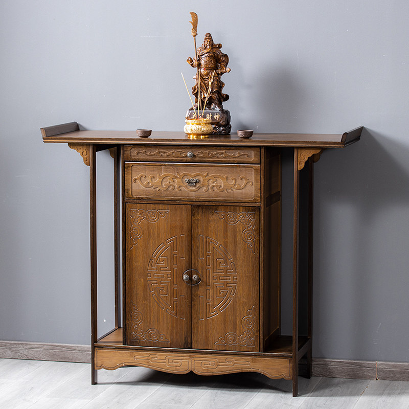 实木供桌佛台家用佛桌简约香案神台柜中式神龛供台财神供奉台条案