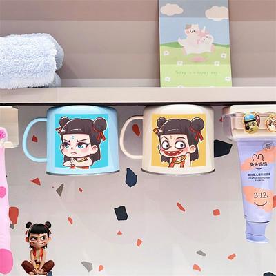 镜柜底漱口杯牙缸刷牙杯卫生间304不锈钢防霉抗菌磁吸式儿童宝宝