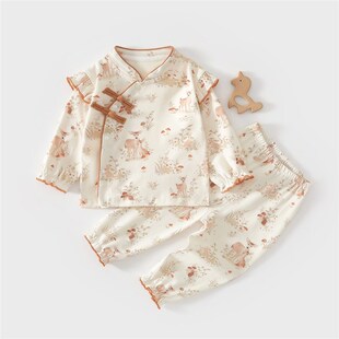 婴儿衣服秋冬装婴幼儿分体套装女宝宝纯棉长袖可爱超萌外穿外出服