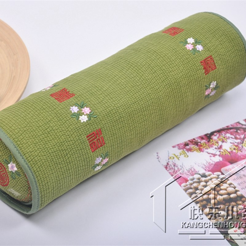 韩国山核桃砂洗棉核桃圆柱形颈椎枕桃核修复保健枕糖果护颈枕拆洗