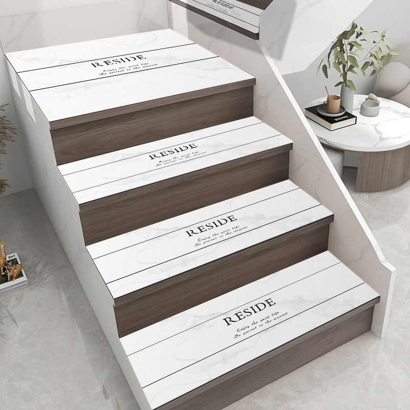 室内实木楼梯踏步垫高级免胶自粘楼梯专用大理石吸水皮革防滑地垫