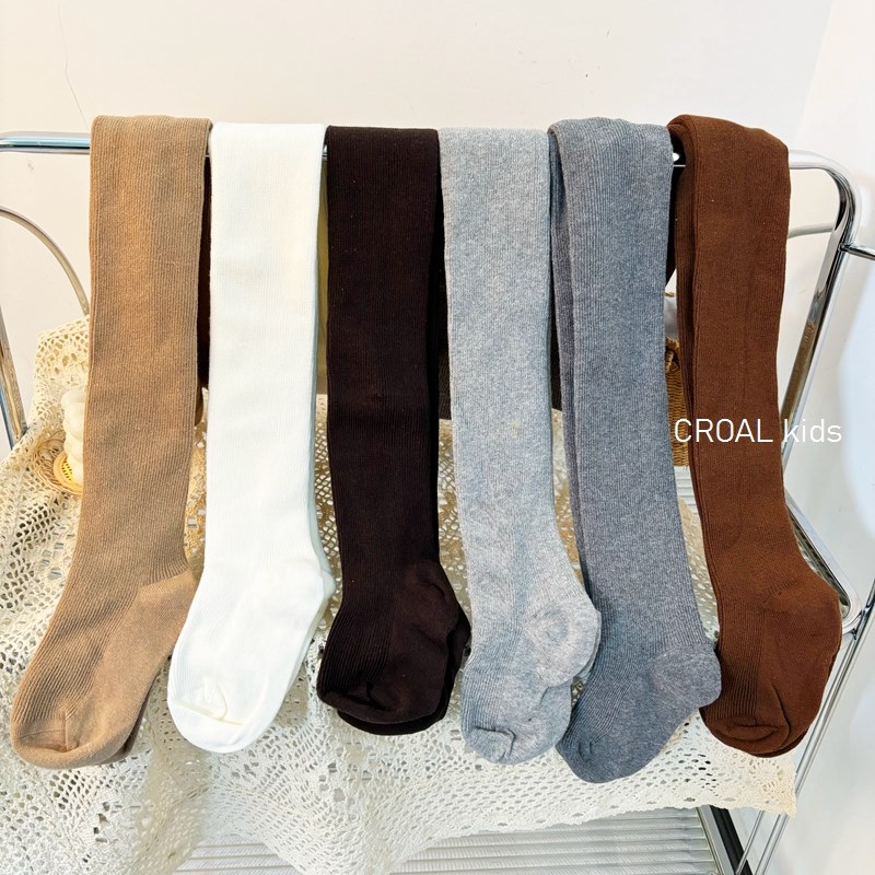 百搭儿童连裤袜春秋宝宝外穿打底袜灰色白色棉女童打底裤连体裤子