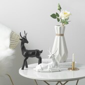 北欧创意福鹿摆件客厅电视柜酒柜花瓶陶瓷乔迁送礼摆设