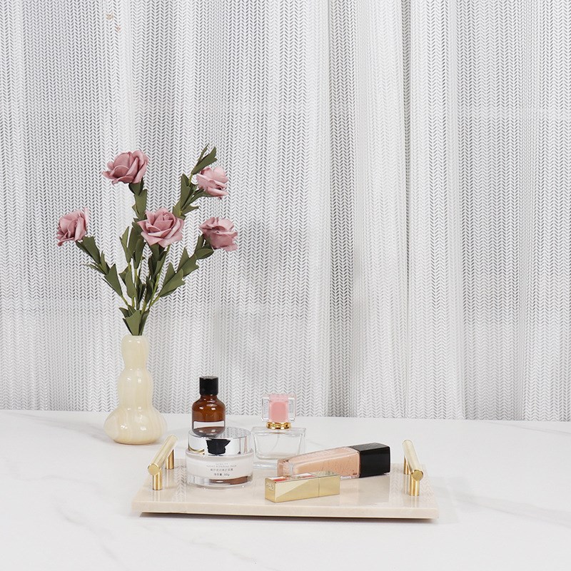 轻奢高级大理石托盘浴室香薰桌面台面客厅酒店样品间收纳置物饰品