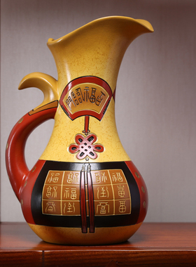 新中式陶瓷客厅玄关家庭摆件博古架橱柜隔断入户进门工艺品装饰品