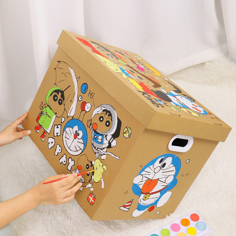手绘生日礼物盒子礼盒空盒大号惊喜零食纸箱周年礼品盒包装盒情侣