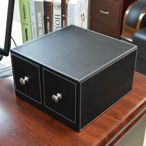 美尚 创意皮革储物盒 CD盒 桌面收纳盒 杂物整理 抽屉柜 办公包邮