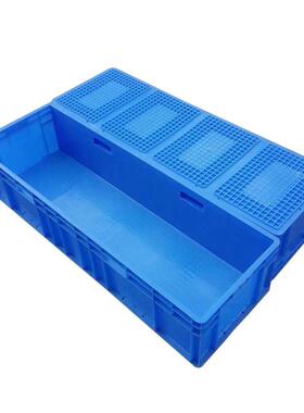 41433长方形大号塑料箱物流周转箱加厚加韧灰色汽车配五金件EU箱