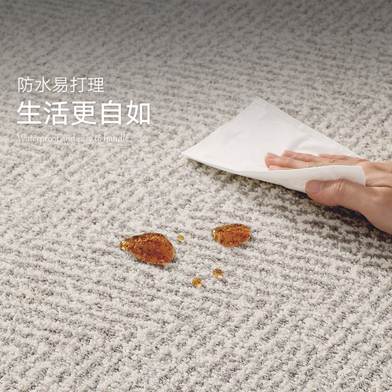 大江无胶地毯客厅免洗可擦简约防水沙发茶几毯卧室全铺大面积地垫