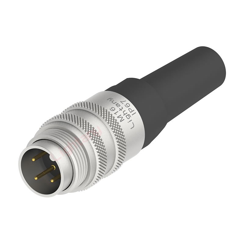 M16P-A-P2 3 4 5 6 7 8 1B2 14 19 24直式针型塑胶插头防水连接器