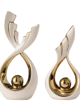 轻奢电视柜装饰摆饰艺术家居客厅玄关酒柜领导办公室风生水起