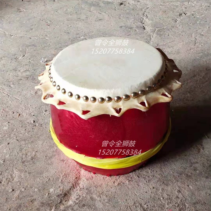 精选光滑白牛皮鼓舞狮鼓演出用品醒狮鼓大鼓大制作工艺精良