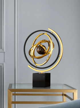 北欧轻奢摆件客厅电视酒柜玄关桌面装饰品创意地球仪乔迁新居礼品