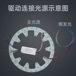 LED吸顶灯三色变光驱动电源双色侧发光灯带分段恒流V驱动器灯配件