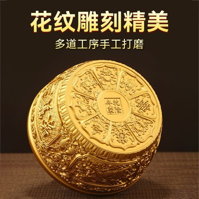 纯黄铜麒麟聚宝盆摆件五福双龙客厅店铺公司工艺开业乔迁礼品玄关