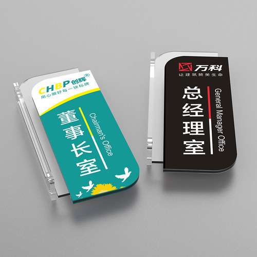 办公室门牌挂牌医院部门标识牌侧挂标牌亚克力双面侧装科室牌定制