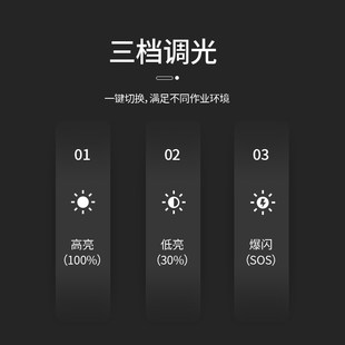 迅安焊接面罩配件辅助照明灯便携小巧迷你LED强光手电筒侧夹笔灯