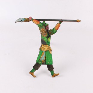 三国关羽动感皮影 手动木质皮影 儿童地摊玩具木偶皮影工艺品