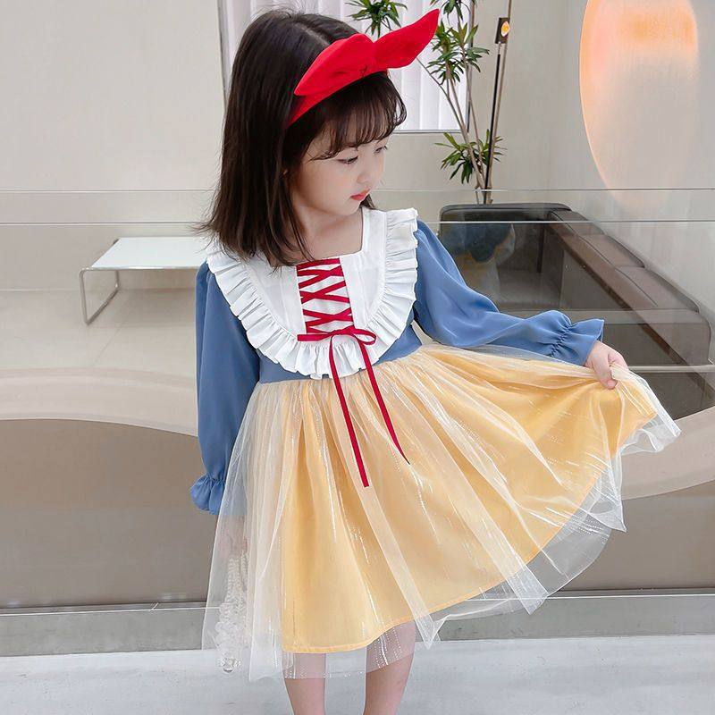 女童白雪公主裙2022秋季新款宝宝洋气网纱连衣裙小女孩蓬蓬纱裙子,童装/婴儿装/亲子装,连衣裙,淘宝优惠券,粉丝福利购,淘宝优惠卷