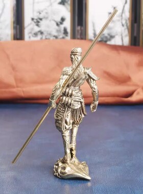 黄铜摆件地狱火孙悟空桌面斗战胜佛铜雕摆饰品齐天大圣工艺品手办