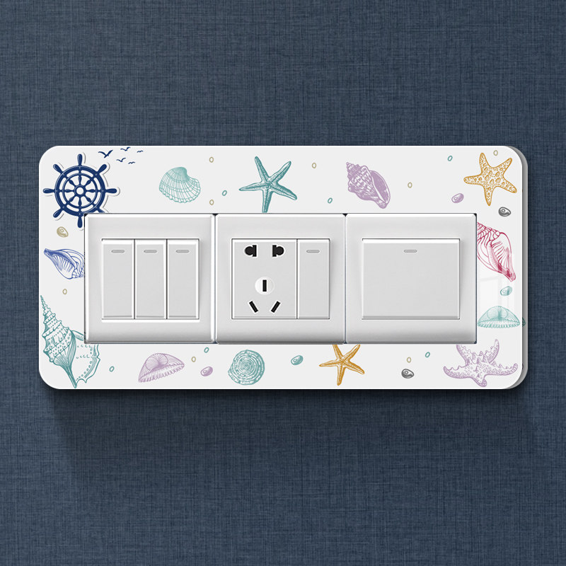 开关贴卡通可爱儿童房遮挡装饰墙贴创意遮丑神器定制插座保护套,家居饰品,开关贴,淘宝优惠券,粉丝福利购,淘宝优惠卷