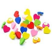 70粒盒装 可钉墙无痕工字彩色钉子软木创意大头墙钉按钉爱心图钉