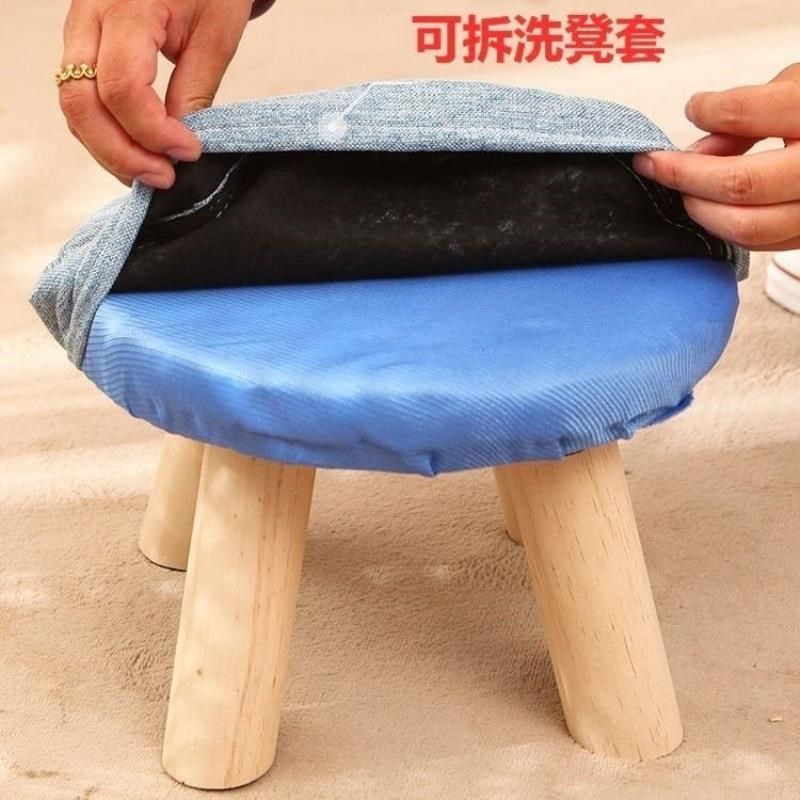 小凳子实木家用椅子可爱换鞋凳儿童圆凳懒人沙发凳矮网红创意板凳