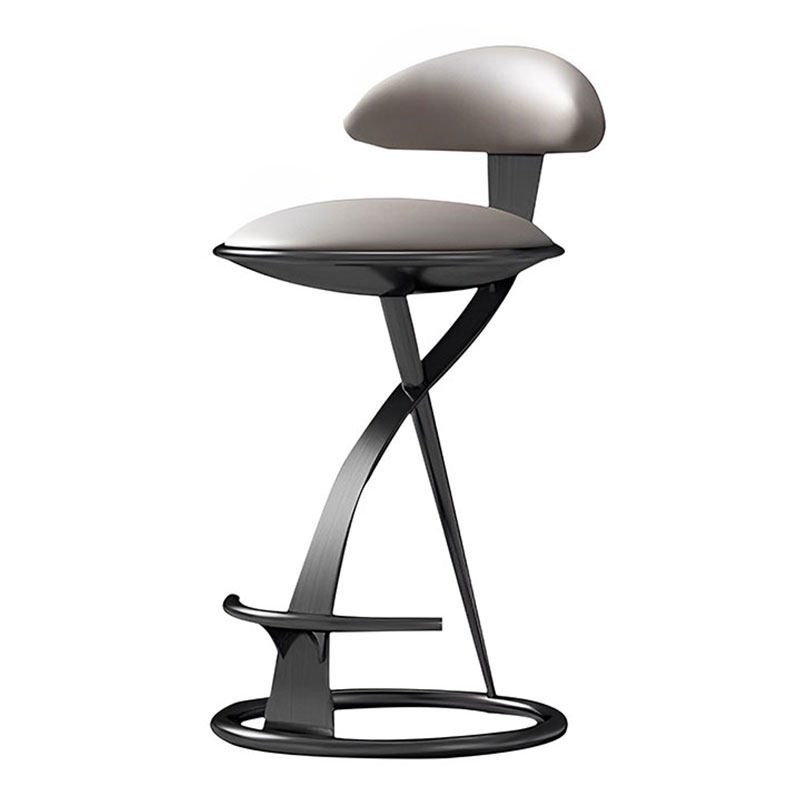 轻奢意式不锈钢高脚椅网红创意家用岛台酒店皮艺前台凳金属吧台椅,住宅家具,家用高脚椅,淘宝优惠券,粉丝福利购,淘宝优惠卷