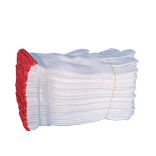 白色手套劳保棉线手套工作干活手套工地男女通用厚款 尼龙线手套