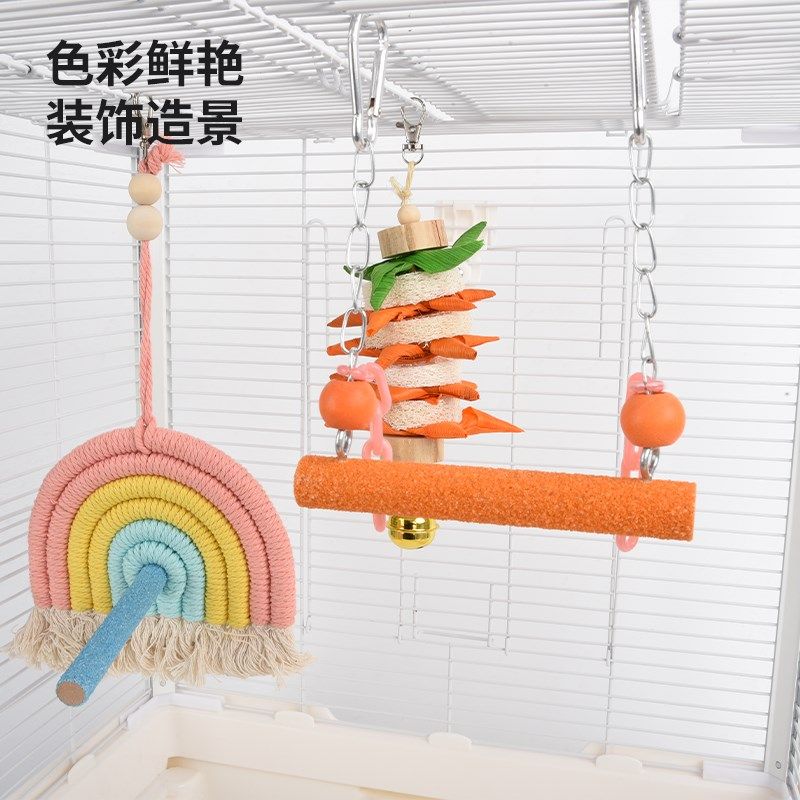 优嗖牡丹虎皮文鸟玄凤鸟用秋千鹦鹉啃咬磨爪玩具鸟栖息鸟笼造景,宠物/宠物食品及用品,鸟玩具,淘宝优惠券,粉丝福利购,淘宝优惠卷