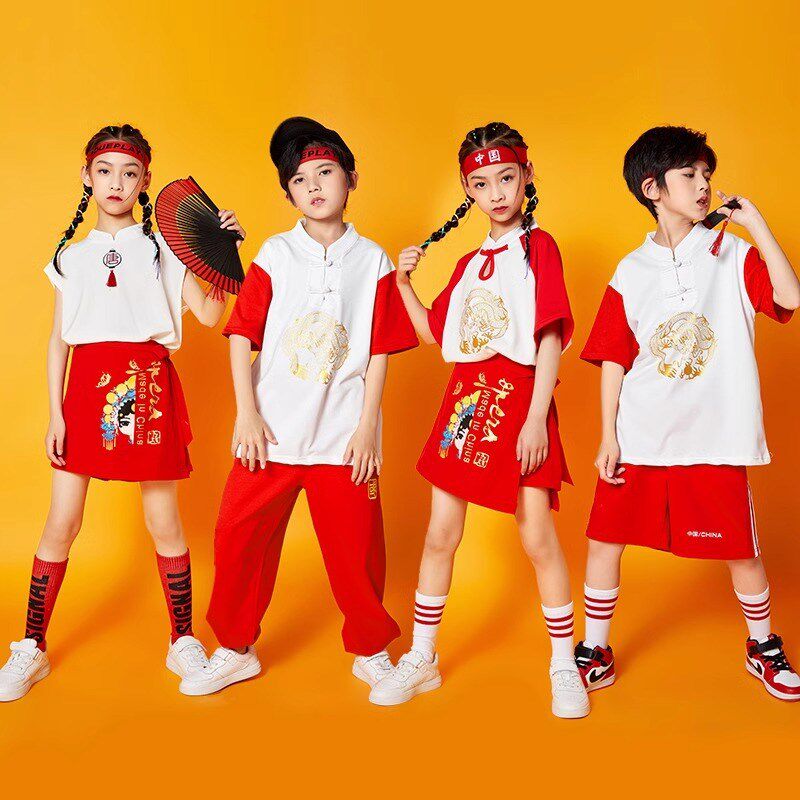 本草纲目舞蹈服幼儿园新中式古风爵士青春活力表演服儿童演出服装