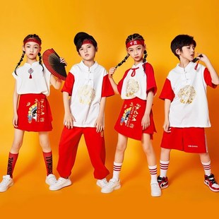 本草纲目舞蹈服幼儿园新中式古风爵士青春活力表演服儿童演出服装