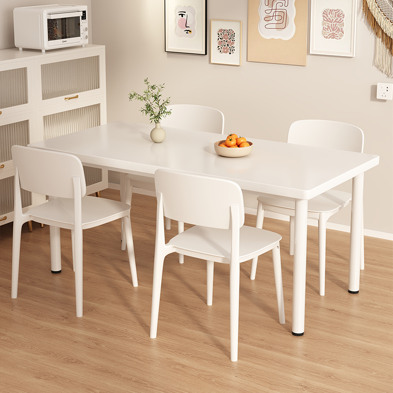 餐桌家用小户型现代简约长方形吃饭桌子出租房餐桌椅组合餐饮商用