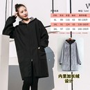 冬季 围裙厨房家务加厚长绒耐脏防寒防水保暖工作服罩衣女防磨耐用