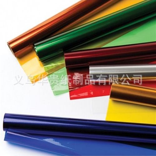 义乌现货24克透明彩色玻璃纸手工制作圣诞礼物DIY材料