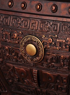 铜鼎摆件紫铜色鼎盛千秋诚信司母戊方鼎公司办公室装饰品商务礼品