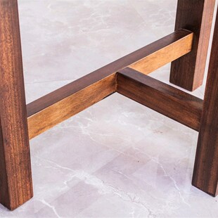 桌子腿实木大板桌脚岩板茶台支架腿奥坎实木茶桌木质原木家用吧台