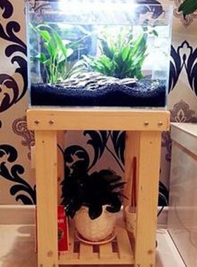 全实木 震威鱼缸底柜底座桌子柜子架子落地隔断简易家用承重定做