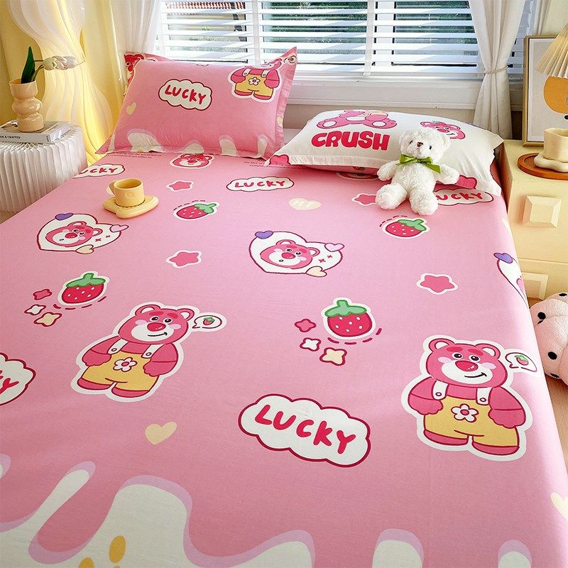 纯棉床单单件100全棉被单三件套学生宿舍单人一米五卡通儿童1.2二,床上用品,床单,淘宝优惠券,粉丝福利购,淘宝优惠卷