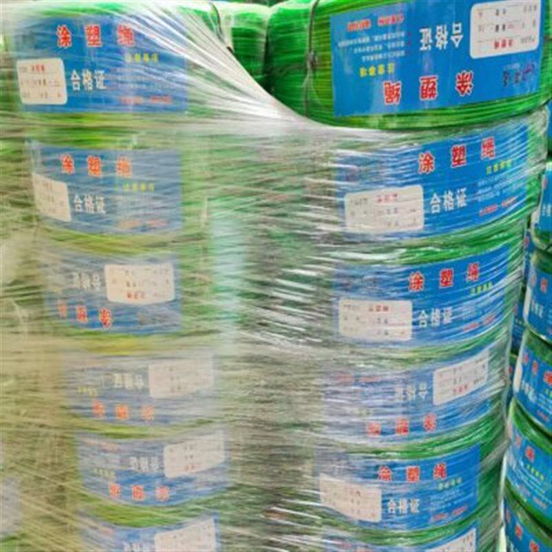 镀锌包塑钢丝绳子大棚葡萄架遮阳网带皮D包胶细牵引软拉线3456810