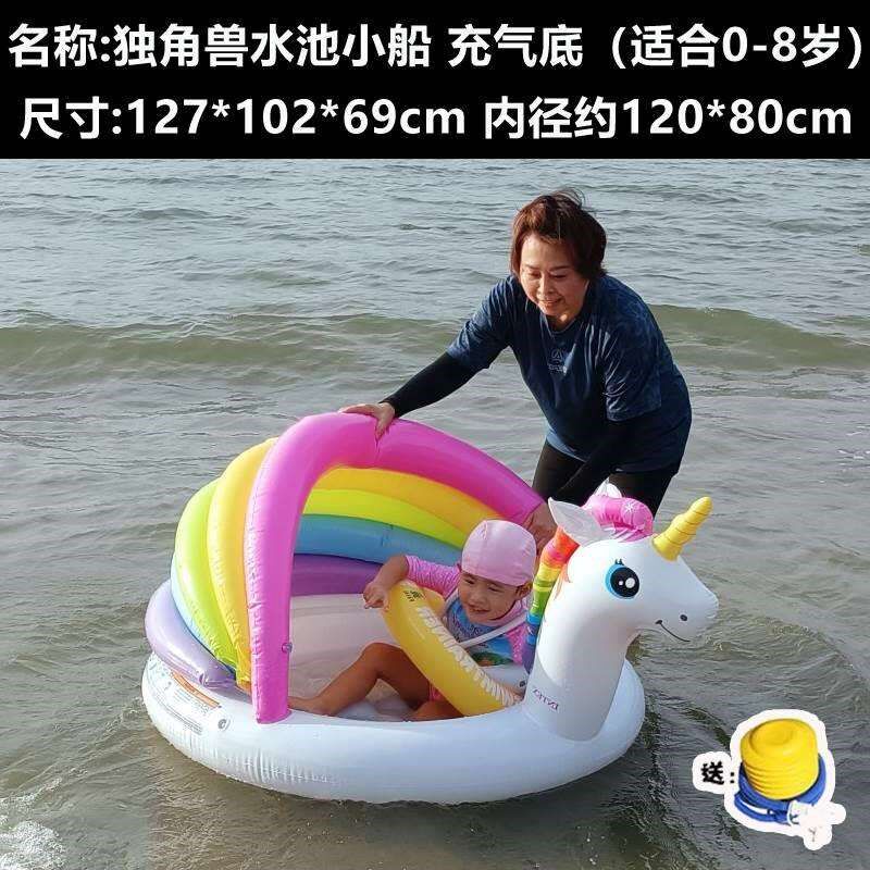 婴幼儿水上浮床儿童n游泳圈宠物小船海浮气垫排充气游泳池洋球池