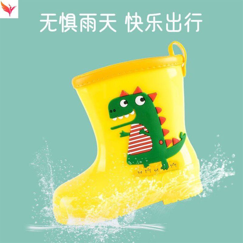 新款新款冬季b男女儿童雨靴玩水鞋加绒一体防滑长筒低帮短靴中短