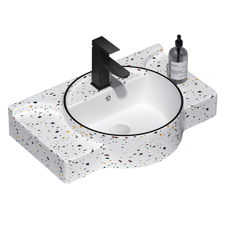 小户型挂墙式洗手盆卫生间阳台窄边陶瓷壁挂盆简易脸盆墙角洗漱池