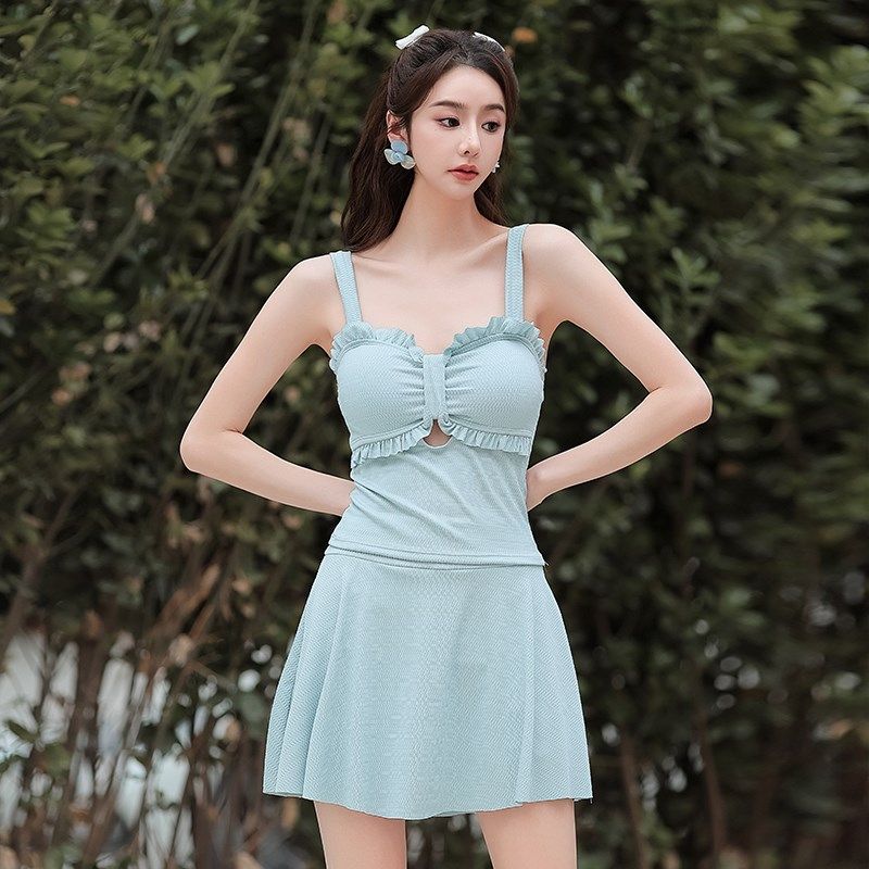 泳衣女款分体三件套宽松罩衫大码遮肉高级感2024新款女士温泉泳装