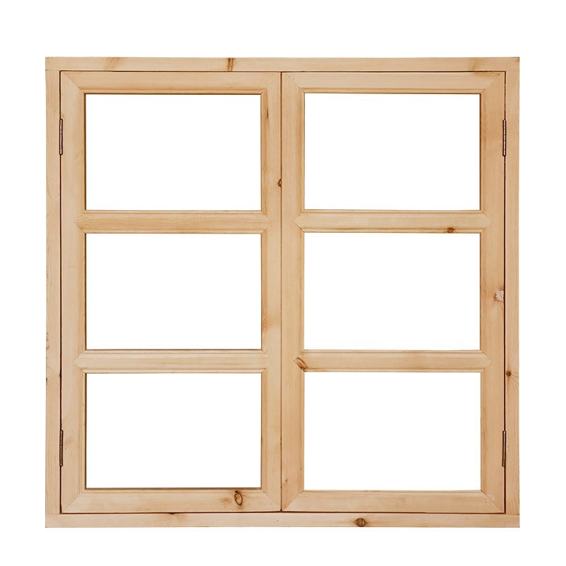 原木窗户纯实木对开窗中式仿古门窗实木花格纱窗框窗套折叠百叶窗