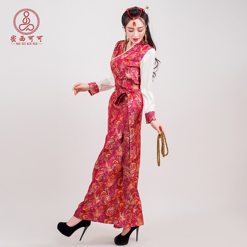 藏族服装女西藏服新款民族服装藏式服装拉萨服藏装旅游服装博拉