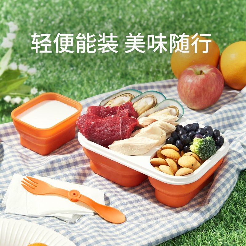 howgo宠物外出便携随行碗狗碗猫碗便当盒水碗双碗狗食盆宠物用品