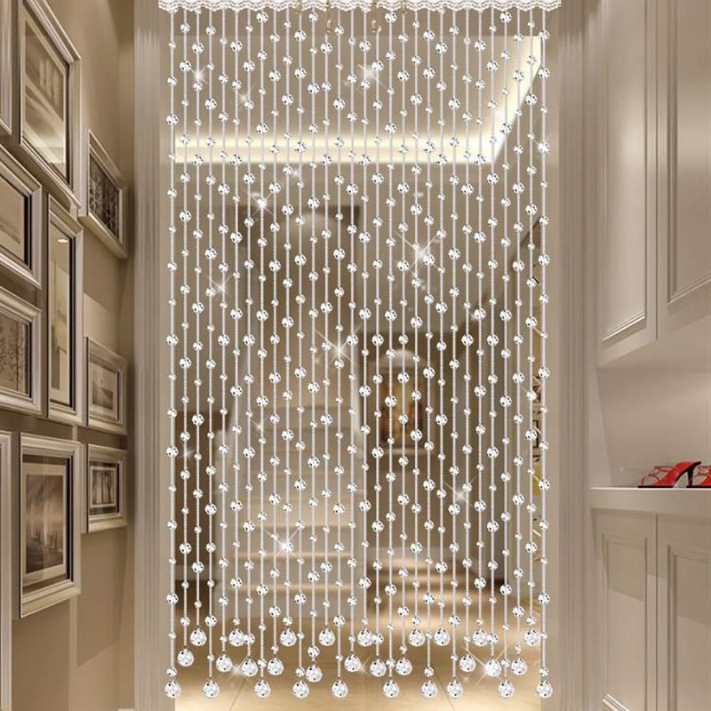 帘串珠水晶珠帘隔断帘客厅玄关门帘过道装饰屏风帘子窗帘免打孔门