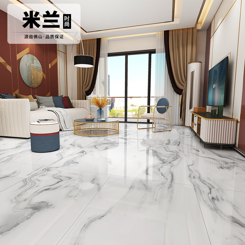 客厅地砖750X1500背景墙瓷砖大板别墅大堂连纹磁砖亮面大理石瓷砖